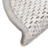 vidaXL Covoraș scări autoadeziv aspect sisal 15 buc. platină 56x17x3cm