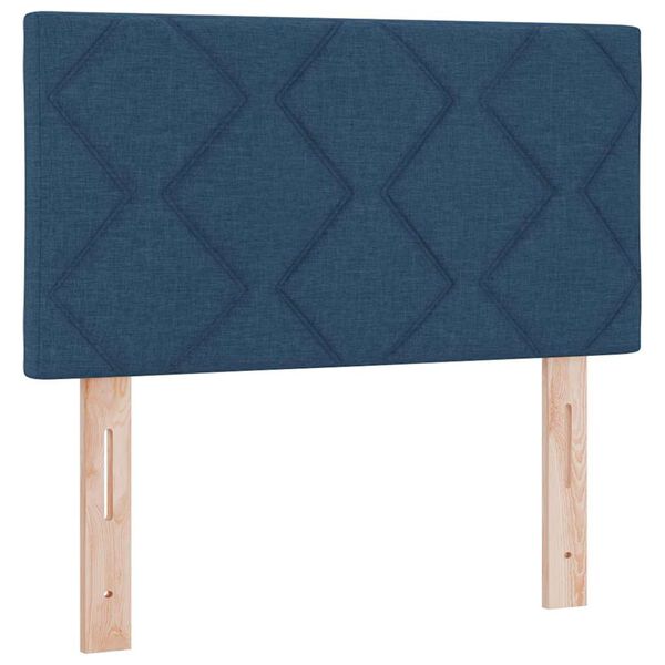 vidaXL Tăblie cap cu headboard albastru 80 cm Piele artificială