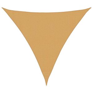 vidaXL P&acirc;nză parasolar nisipiu triunghiular 3,6x3,6x3,6m HDPE 160 g/m&sup2;