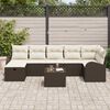 vidaXL Set de canapele pentru grădină cu pernă 8 pcs Maro Rattan poli