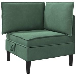 vidaXL Sofa cu Depozitare Verde Mării Catifea