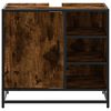 vidaXL Dulap pentru chiuvetă de baie stejar afumat 65x33x60 cm lemn
