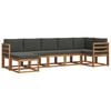 vidaXL Set de canapele de exterior 7 buc. Natural și Antracit