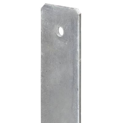 vidaXL Ancore de gard, 6 buc., argintiu, 12x6x60 cm, oțel galvanizat