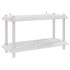 vidaXL Unitate de rafturi 2 niveluri 100 x 40 x 55,5 cm PP Alb