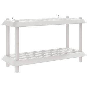 vidaXL Unitate de rafturi 2 niveluri 100 x 40 x 55,5 cm PP Alb