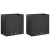 vidaXL Vază pentru Grădină 2 buc. Negru 50 x 30 x 49 cm