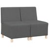 vidaXL Unitate Sofa Modulară Fără Brațe 2 pcs Gri &icirc;nchis