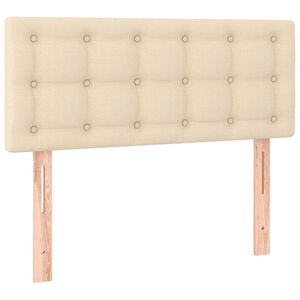 vidaXL Tăblie de pat, crem, 80x5x78/88 cm, textil