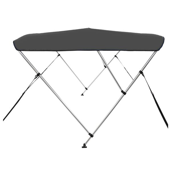 vidaXL Parasolar barcă Bimini cu 3 arcuri, antracit, 183x180x137 cm