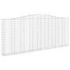 vidaXL Coșuri gabion arcuite 8 buc. 400x30x160/180 cm fier galvanizat