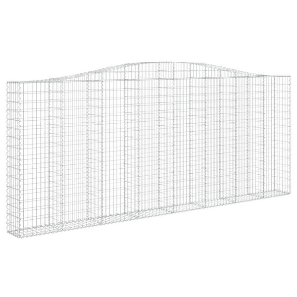 vidaXL Coșuri gabion arcuite 8 buc. 400x30x160/180 cm fier galvanizat