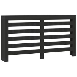 vidaXL Mască pentru calorifer, negru, 175x20x82 cm, lemn prelucrat