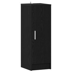 vidaXL Dulap pentru pantofi Stejar Negru 32 x 35 x 92 cm Lemn compozit