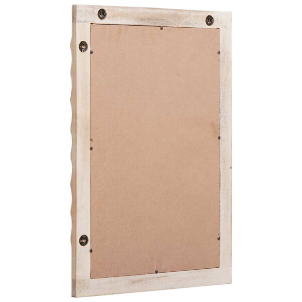 vidaXL Oglindă pentru baie Finisaj Alb Spălat 50 x 70 x 2,5 cm