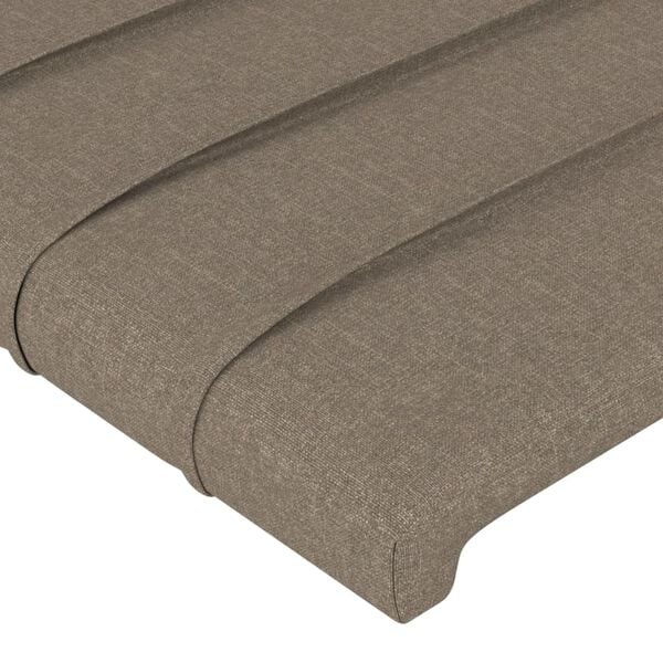 vidaXL Tăblie de pat gri taupe 80x5x118/128 cm, material textil