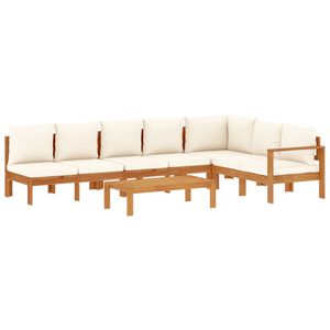 vidaXL Set de canapele de grădină cu perne, 5 buc., lemn masiv acacia