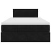 vidaXL Cadru pat otoman cu saltea, catifea neagră 120x200 cm