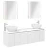 vidaXL Set dulap baie 5 buc. Alb Lemn prelucrat