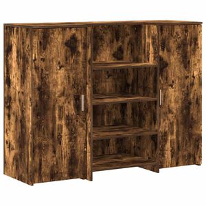 vidaXL Birou de recepție stejar afumat 135x50x103,5 cm lemn prelucrat