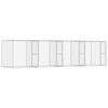 vidaXL Cușcă pentru c&acirc;ine Argintiu 800 x 200 x 200 cm Oțel Galvanizat