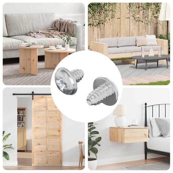 vidaXL Șuruburi de Blocare Simplu 2 pcs Argintiu M4 x 5 mm Fier