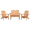 vidaXL Set mobilier de grădină Adirondack, 4 piese, lemn masiv acacia
