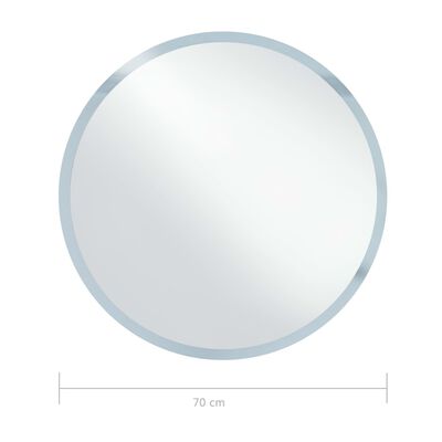 vidaXL Oglindă cu LED de baie, 70 cm