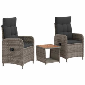 vidaXL Set de lounge pentru grădină 3 buc. Gri deschis și gri &icirc;nchis