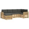 vidaXL Set de canapele de exterior 6 pcs Alb și antracit Poliester