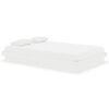 vidaXL Cadru de pat mic dublu, alb, 120x190 cm, lemn masiv