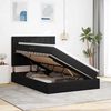 vidaXL Pat cu saltea și spațiu de depozitare Negru 140 x 190 cm