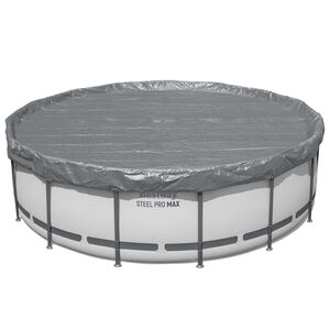 Bestway Husă pentru piscină &Oslash;4,27 m Rotund Poliester Gri