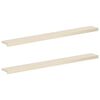 vidaXL Pervazuri 2 buc. Alb 160 x 20 x 2 cm Lemn de stejar masiv