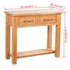 vidaXL Masă consolă cu 2 sertare, 83x30x73 cm, lemn masiv de stejar