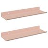 vidaXL Raft suspendat Pe perete 2 pcs Roz 30 x 9 x 2,5 cm Oțel