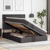 vidaXL Pat cu storage cu saltea Gri 140 x 190 cm Piele artificială