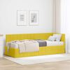 vidaXL Cadru de pat colțar cu saltea cu headboard 2 pcs Galben Catifea