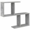 vidaXL Raft de perete Gri Beton 60 x 12 x 50,5 cm Lemn prelucrat