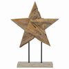 vidaXL Steaua de Crăciun Maro 43,5 x 13,5 x 59 cm Lemn solid de tec