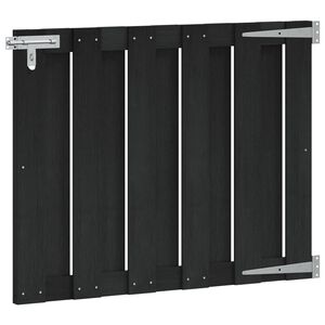 vidaXL Poartă de grădină 100 x 80 cm WPC și Aluminiu Negru