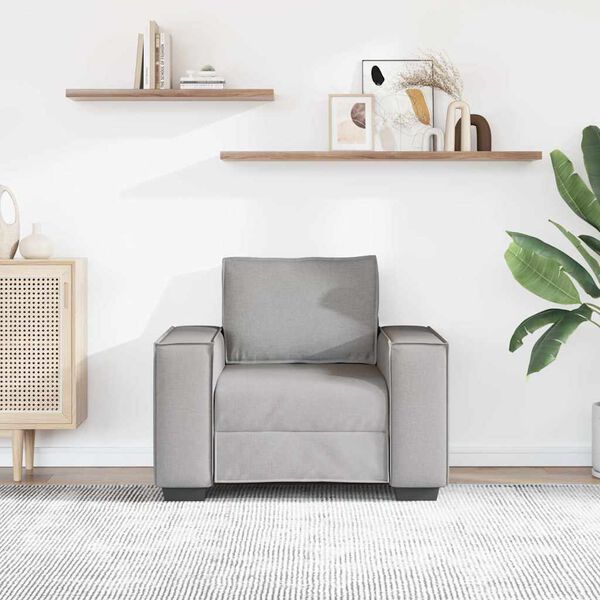 vidaXL Canapea fotoliu gri nor, 100x78x84 cm, material textil