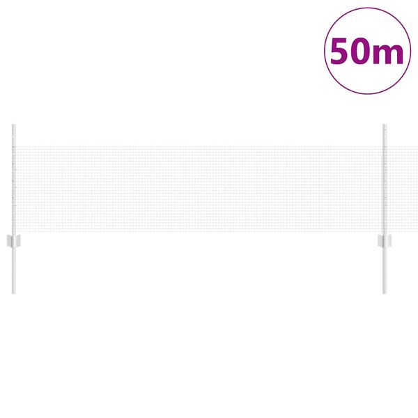 vidaXL Gard cu St&acirc;lp Argintiu 0,5 x 50 m Oțel