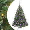 vidaXL Brad de Crăciun artificial cu 150 LED Verde 120 cm PE și PVC