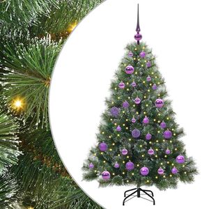vidaXL Brad de Crăciun artificial cu 150 LED Verde 120 cm PE și PVC