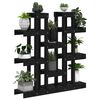 vidaXL Suport pentru plante, negru,104,5x25x109,5cm, lemn masiv de pin