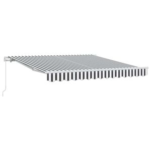 vidaXL Copertină retractabilă manual, antracit/alb, 300x250 cm