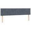 vidaXL Pat box spring cu saltea, gri &icirc;nchis, 180x210 cm, catifea
