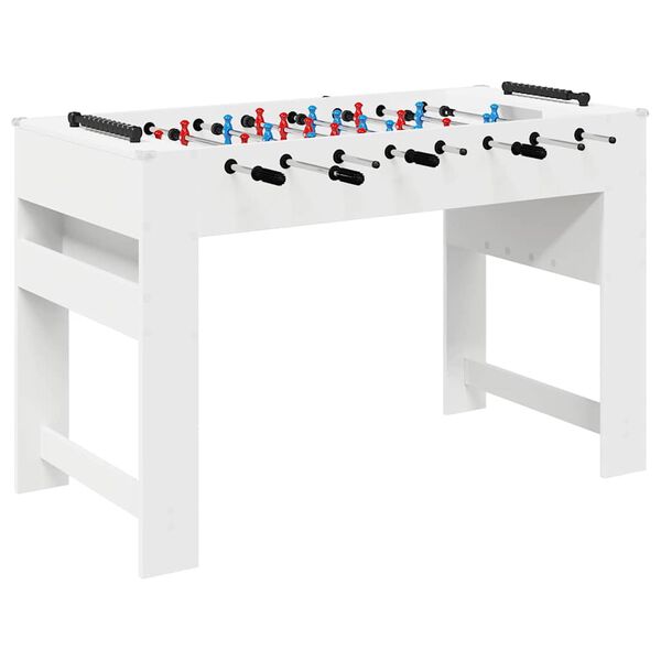 vidaXL Masă de Foosball Alb 125 x 60,5 x 80 cm Lemn compozit