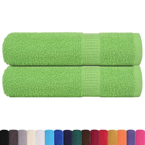 vidaXL Prosoape de baie, FROGN, 2 buc, verde măr, 100x150 cm, 360 g/m&sup2;